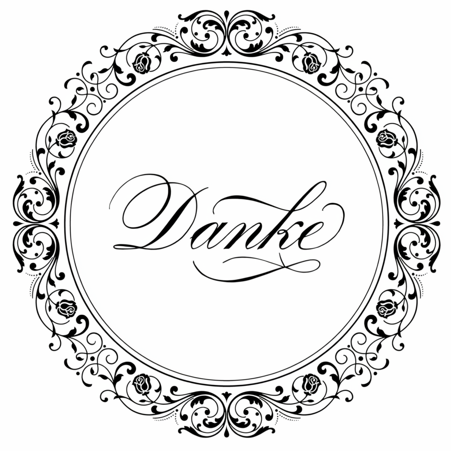 Schiefertafel-Untersetzer “Danke” 20x20cm - Personalisierbares Geschenk mit Ornament, fünf verschiedene Designs wählbar