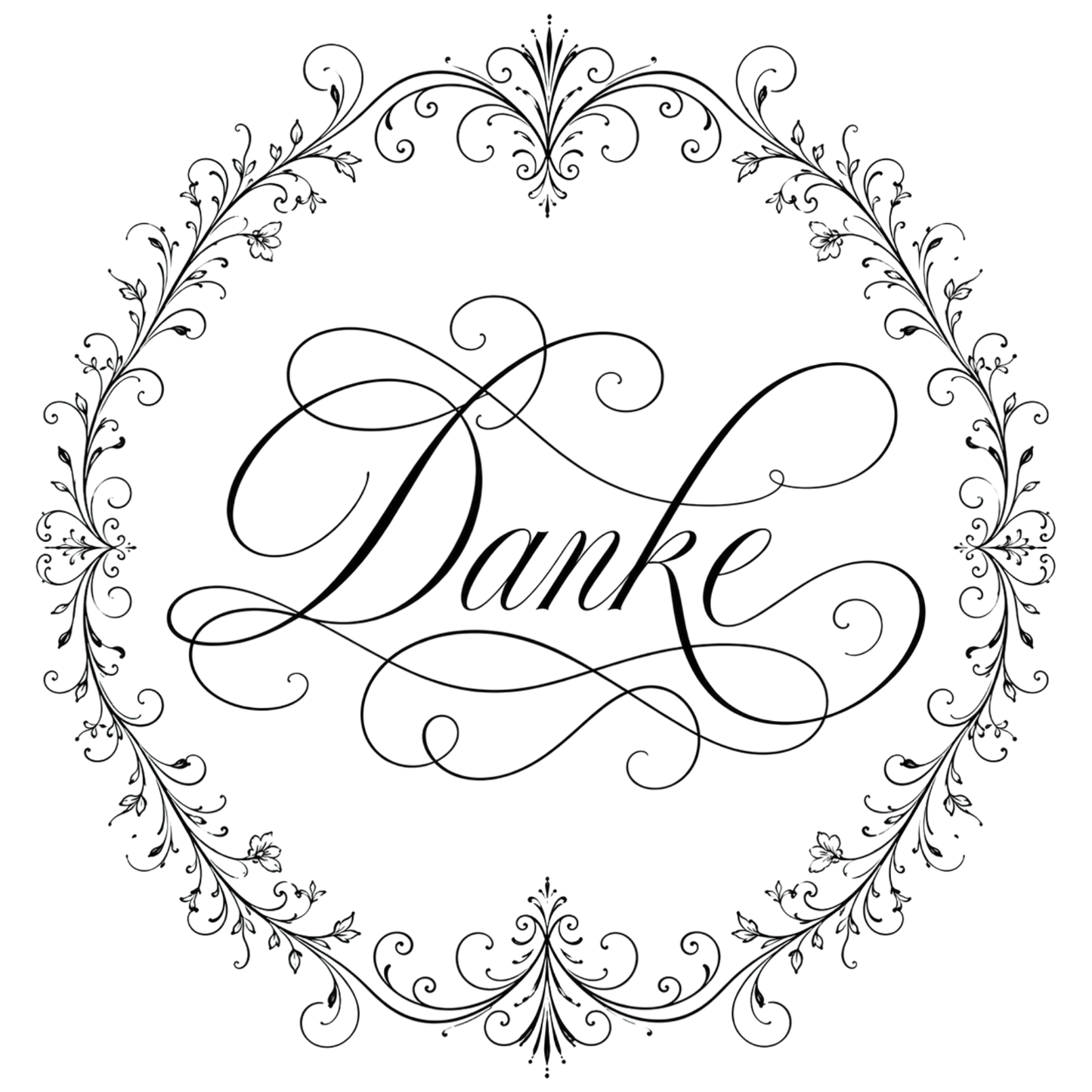 Schiefertafel-Untersetzer “Danke” 20x20cm - Personalisierbares Geschenk mit Ornament, fünf verschiedene Designs wählbar