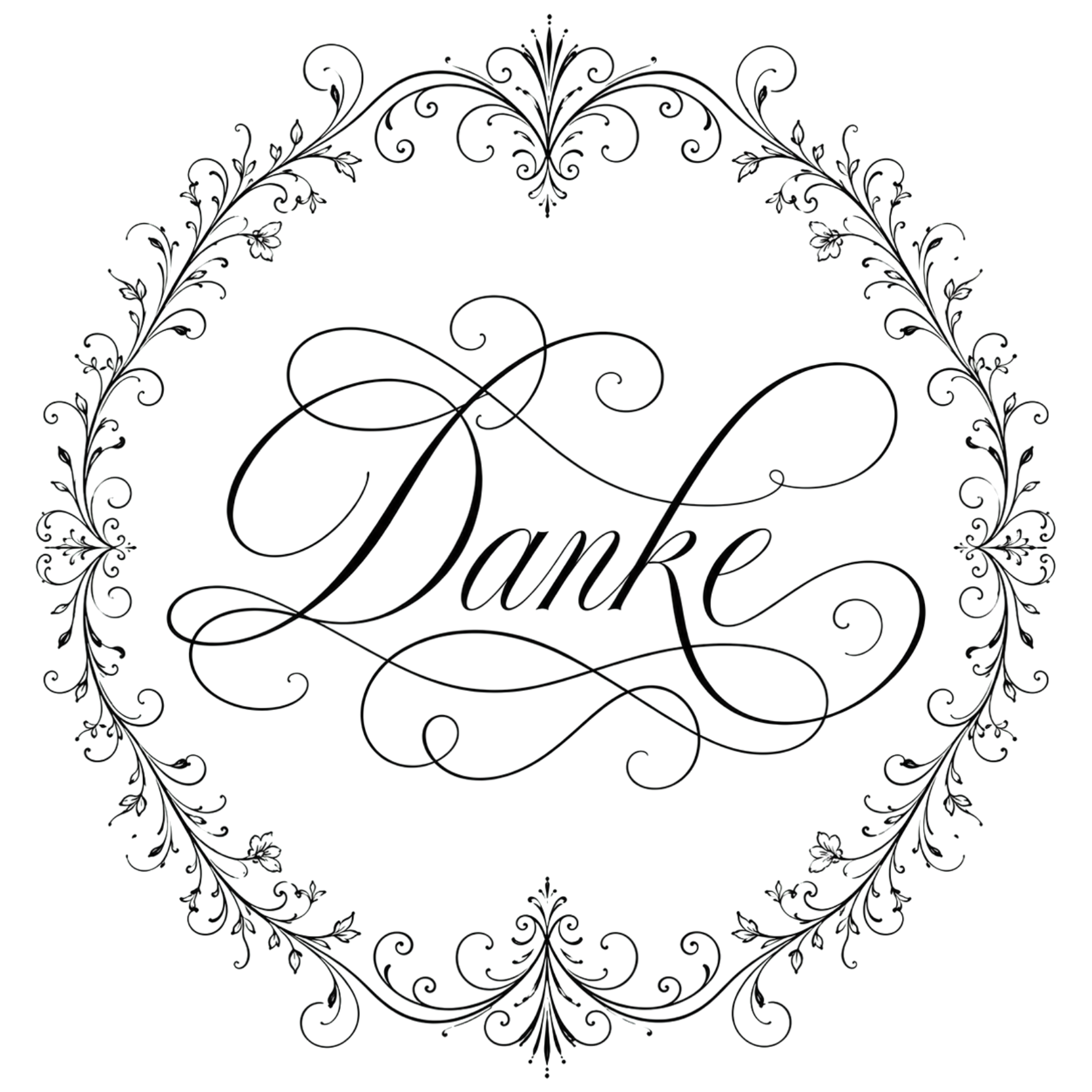 Schiefertafel-Untersetzer “Danke” 20x20cm - Personalisierbares Geschenk mit Ornament, fünf verschiedene Designs wählbar